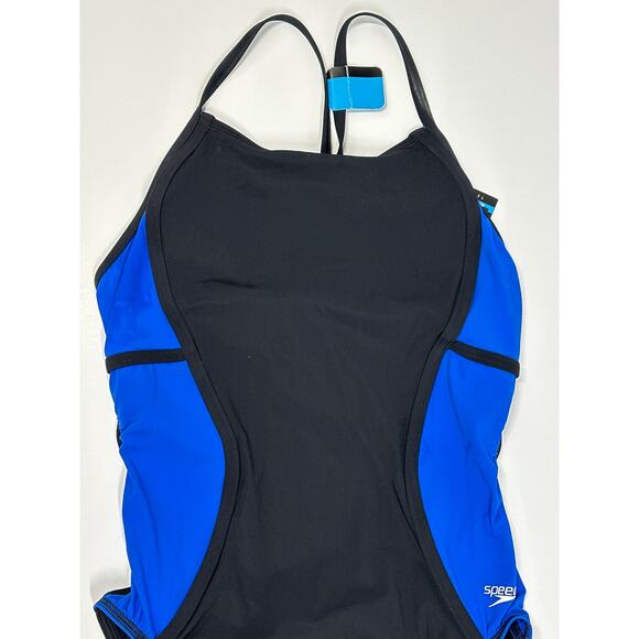 Speedo Power+ Sprint Splice Free Back Tech Race III One-Piece Swimsuit Sz 10 /36 - Picture 3 of 15